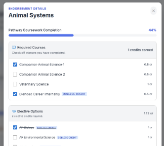 Screenshot of Career Pathways App